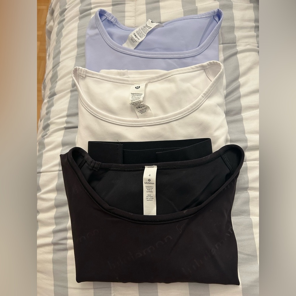 BUNDLE Lululemon Long Sleeve Tops - Black, White, Lavender